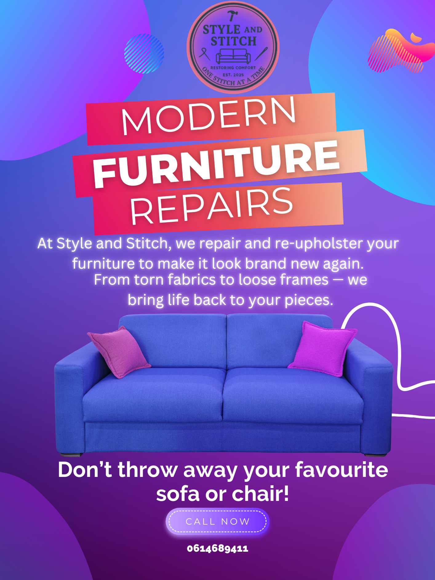 Style and Stich furniture flyer